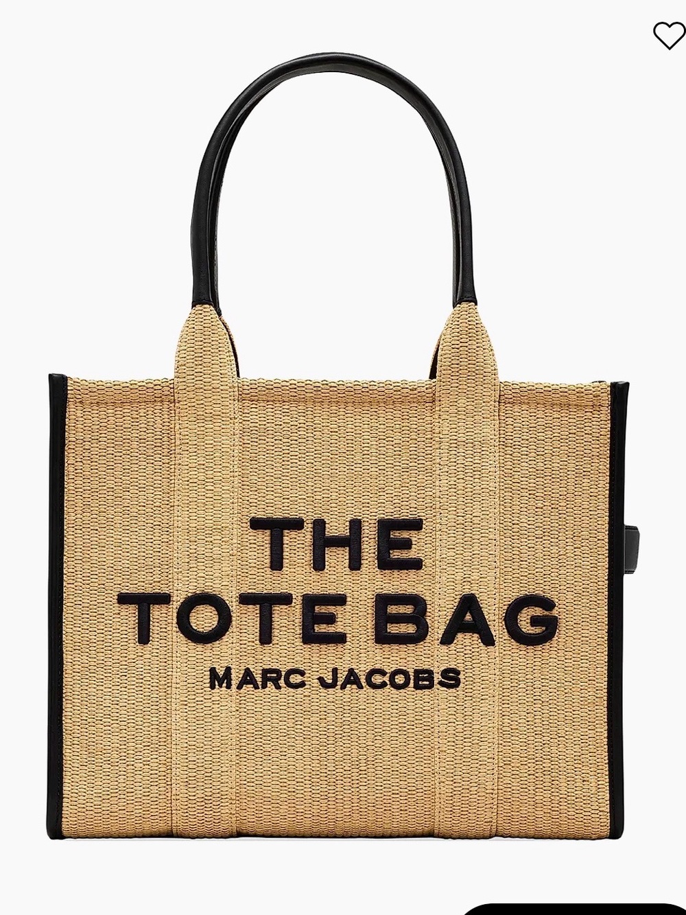 Marc Jacobs Natural Straw Tote with Black Trim